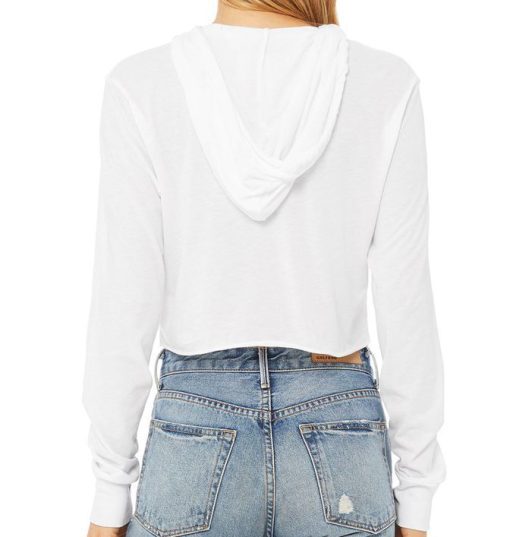 Bella + Canvas Women's Cropped Long Sleeve Hoodie Shirt
