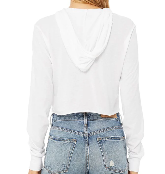 Bella + Canvas Women's Cropped Long Sleeve Hoodie Shirt