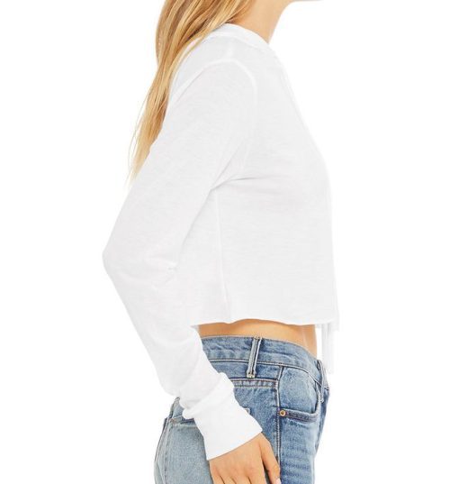 Bella + Canvas Women's Cropped Long Sleeve Hoodie Shirt