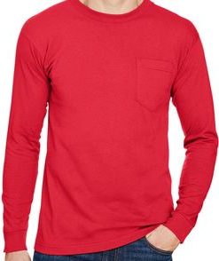 Bayside  Union-Made Long Sleeve Pocket Shirt
