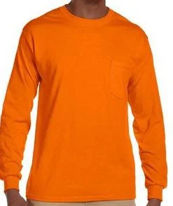 Gildan Ultra Cotton Long Sleeve Pocket Shirt