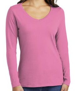 Port & Company Women’s Long Sleeve Fan Favorite V-Neck Tee
