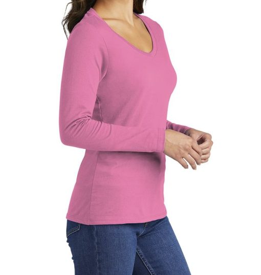 Port & Company Women’s Long Sleeve Fan Favorite V-Neck Tee