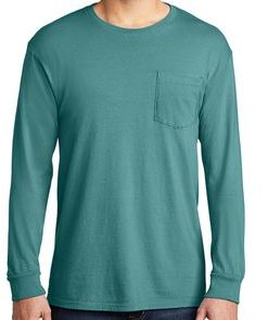 Port & Company Beach Wash Garment-Dyed Long Sleeve Pocket Tee