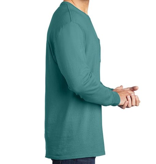 Port & Company Beach Wash Garment-Dyed Long Sleeve Pocket Tee