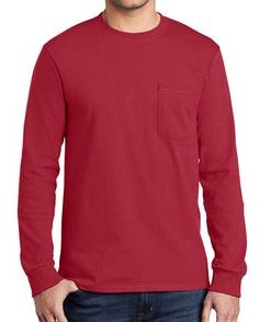 Port & Company Long Sleeve Essential Pocket Tee