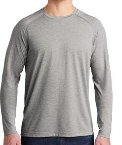 Sport-Tek PosiCharge Long Sleeve Tri-Blend Wicking Raglan Tee