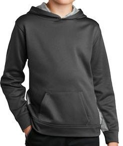 Sport-Tek Kids Sport-Wick CamoHex Colorblock Hoodie
