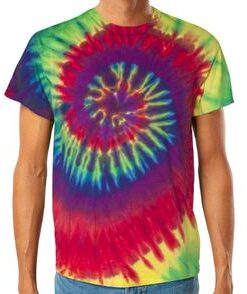 Dyenomite Multi-Color Spiral Tie-Dyed T-Shirt
