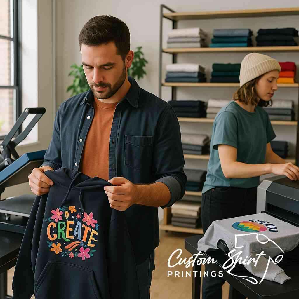 Custom Hoodie Printing Versus Sweatshirt Printing at Custom Shirt Printings