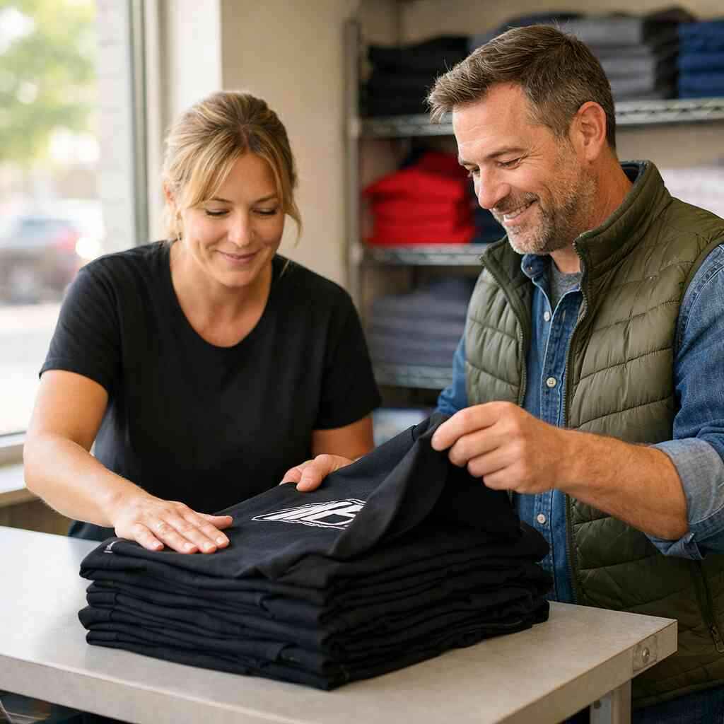 How to mention custom shirt printing in Commack, custom shirt printing on Long Island, and 11725 custom shirts naturally